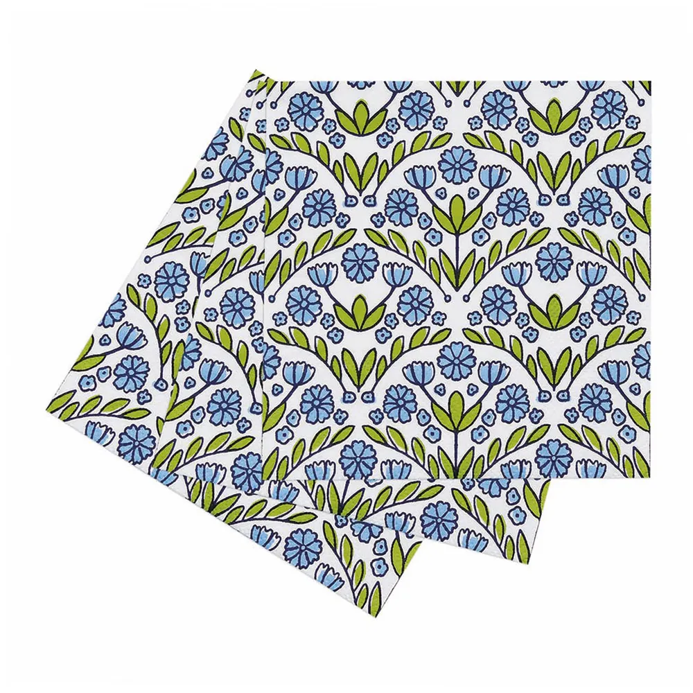 Blaire Blue Paper Cocktail Napkins (Pack of 25)