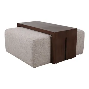 DRYDENFORD IVORY OTTOMAN 17 (IN) 1