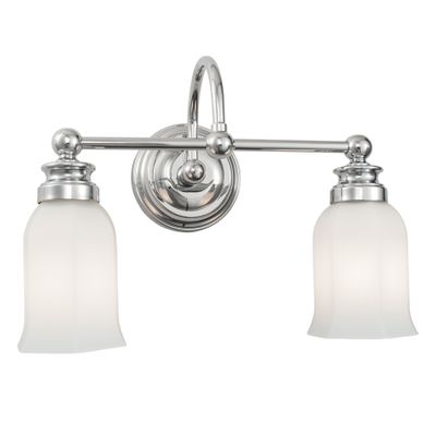 Emilia 15″ Wide 2-Light Vanity Light - Chrome