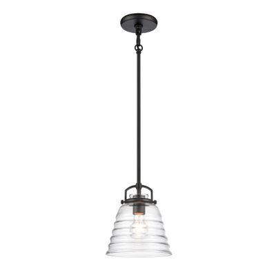 Current 8″ Wide 1-Light Mini Pendant - Matte Black