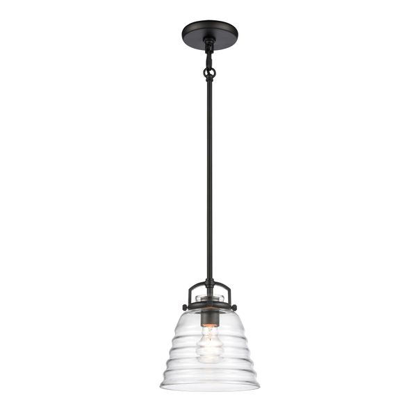 Current 8'' Wide 1-Light Mini Pendant - Matte Black