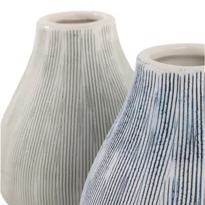 HARKENTON SET OF 2 BLUE VASES 5 (IN) 6