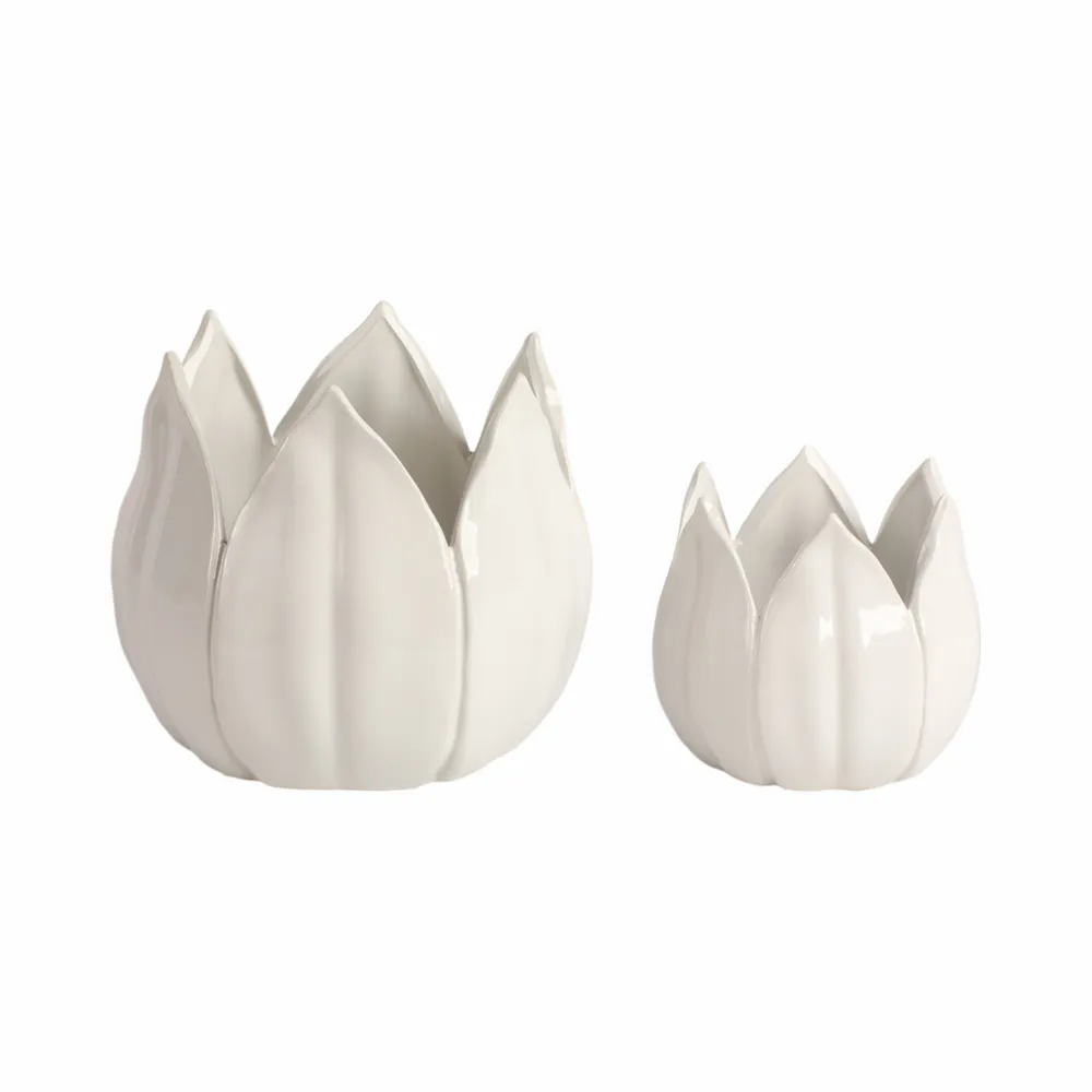 GENTRYWIND SET OF 2 WHITE PLANTER 8 (IN)