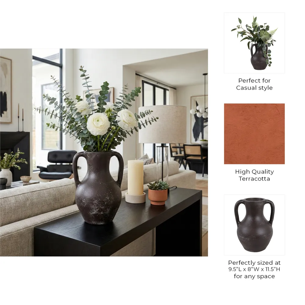SHERMANCLIFF BROWN VASE 12 (IN)