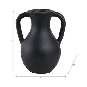 SHERMANCLIFF BLACK VASE 12 (IN) 10