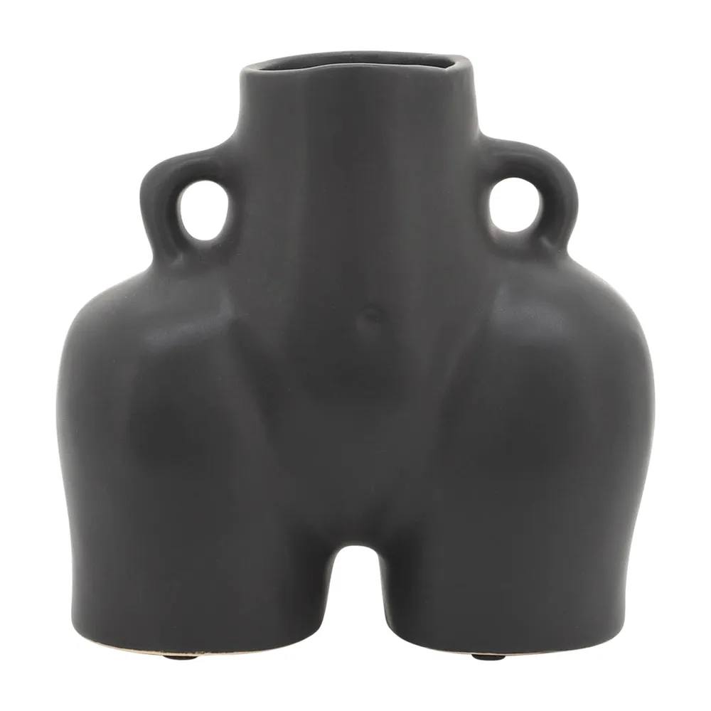 HELENAOAK BLACK VASE 6 (IN)