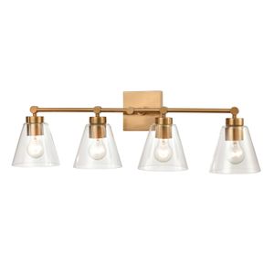 East Point 33'' Wide 4-Light Vanity Light - Satin Brass 1