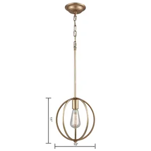 Stanton 10″ Wide 1-Light Mini Pendant - Matte Gold 2