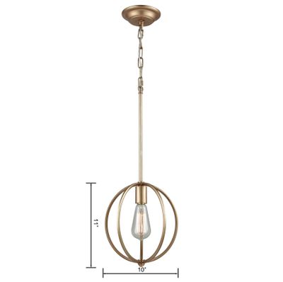 Stanton 10″ Wide 1-Light Mini Pendant - Matte Gold