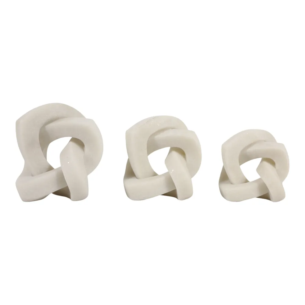 PEYTONHAM SET OF 3 WHITE DECOR 6 (IN)