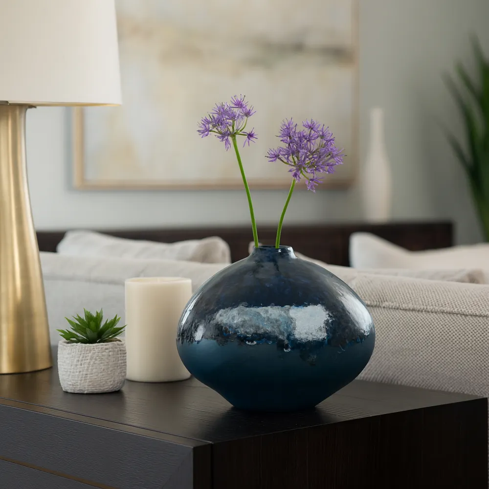 MILLERBEACH BLUE VASE 9 (IN)