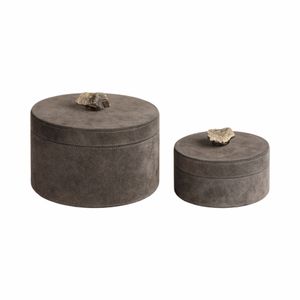 GRAYSONHAVEN SET OF 2 GRAY BOXES 5 (IN) 1