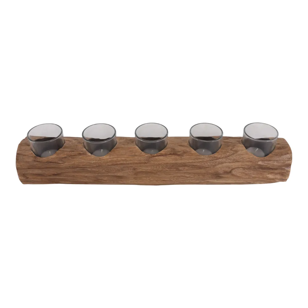 LUKEHAVEN BROWN TEALIGHT HOLDER 5 (IN)