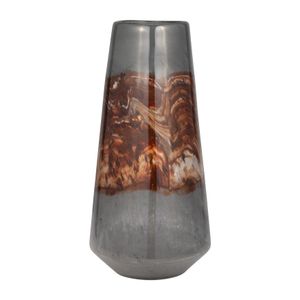 EVERTONVALE BLACK GLASS VASE 17 (IN) 3