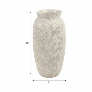 BENNETSIDE WHITE VASE 15 (IN) 9