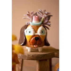 Set of 3 Ceramic Party Puppy Planters 3