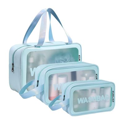 SWIMSUIT SACK WITH SEE-THRU POCKET - WATERCOLOR ANCHORS