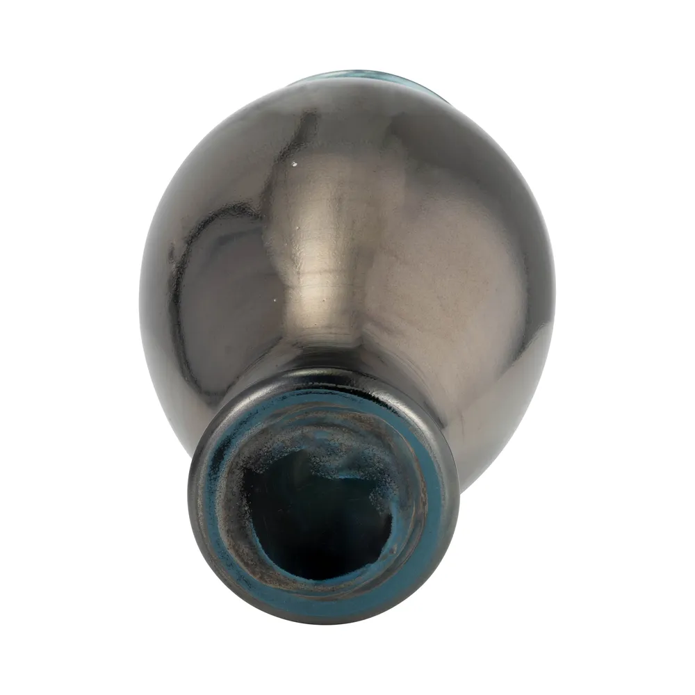 KNOXWICK BLUE GLASS VASE 12 (IN)