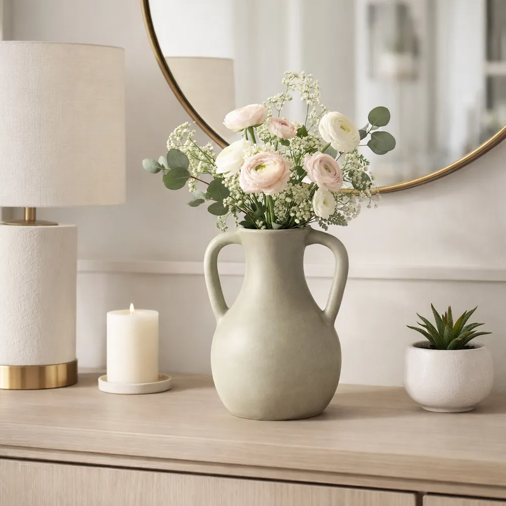 SHERMANCLIFF GREEN VASE 12 (IN)
