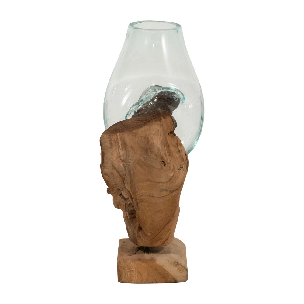 BARRONFORD BROWN GLASS VASE 12 (IN)