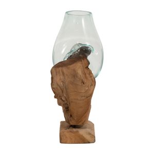 BARRONFORD BROWN GLASS VASE 12 (IN) 6