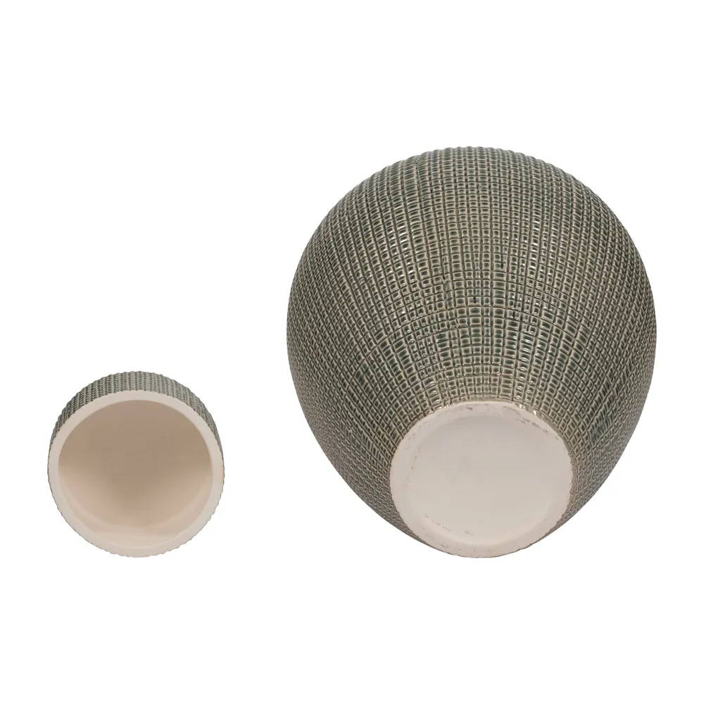 ELTONRIDGE GREEN VASE 15 (IN)