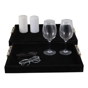 EASTONCREST SET OF 2 BLACK TRAY 3 (IN) 3