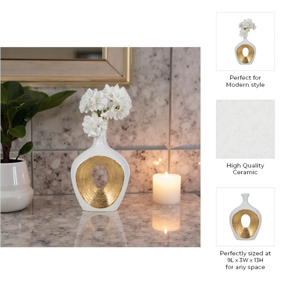 HARDENCLIFF WHITE VASE 13 (IN)