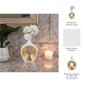 HARDENCLIFF WHITE VASE 13 (IN) 9