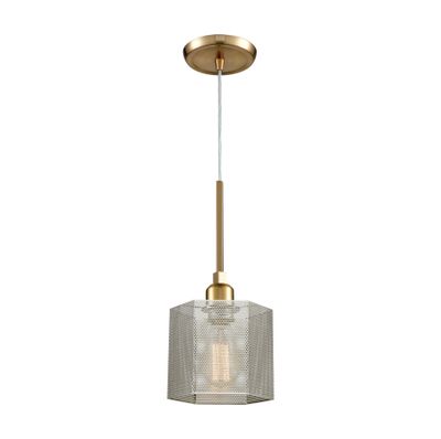 Compartir 6″ Wide 1-Light Mini Pendant - Polished Nickel