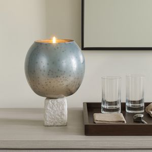 BRAEHAM BLUE CANDLE HOLDER 15 (IN) 2