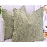 Soft Chenille Throw Pillow Covers With Stitched Edge 3