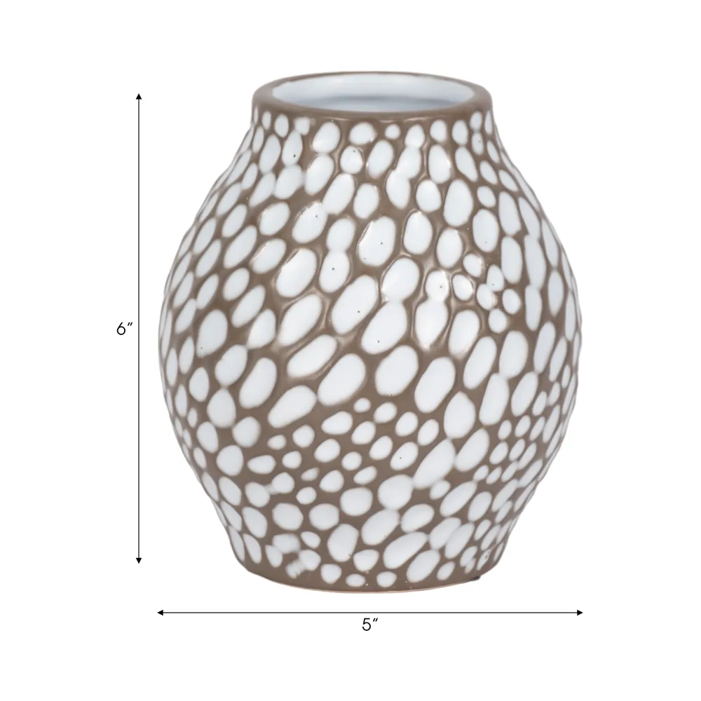 HARPERMILL BROWN VASE 6 (IN)