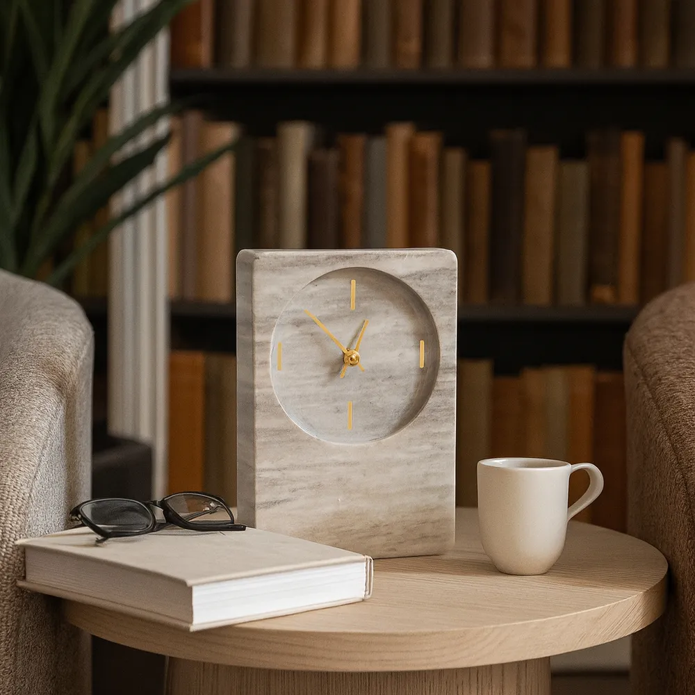 GLENNROSE TAN CLOCK 9 (IN)