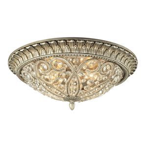 Andalusia 17'' Wide 4-Light Flush Mount - Aged Silver 1
