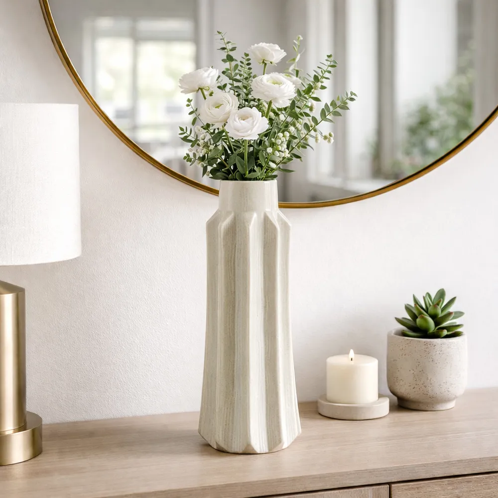 BAKERHAVEN TAUPE VASE 19 (IN)