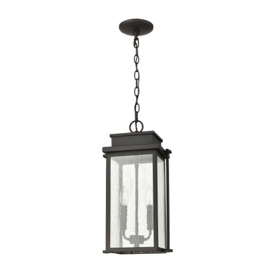 Braddock 10″ Wide 2-Light Outdoor Pendant - Architectural Bronze