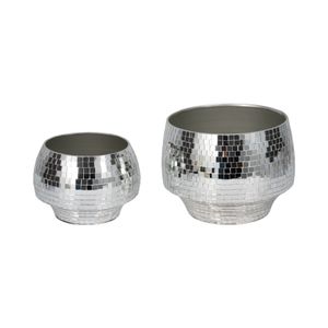 ANTONSHAW SET OF 2 SILVER PLANTER 8 (IN) 3