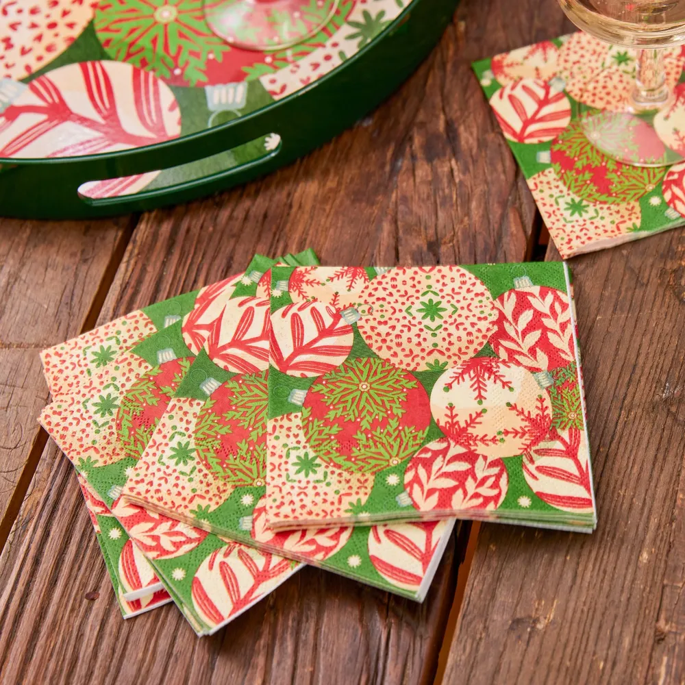 Scandi Ornaments Paper Cocktail Napkins (Pack of 25)