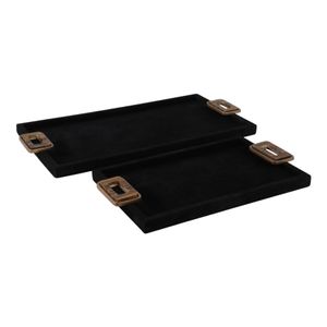 SAMSONFORD SET OF 2 BLACK TRAY 1 (IN) 4