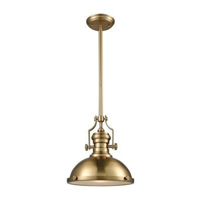 Chadwick 13″ Wide 1-Light Pendant - Satin Brass