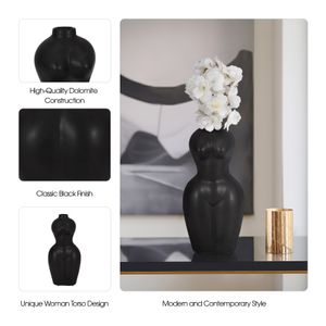 HAMDENHAM BLACK VASE 12 (IN) 10