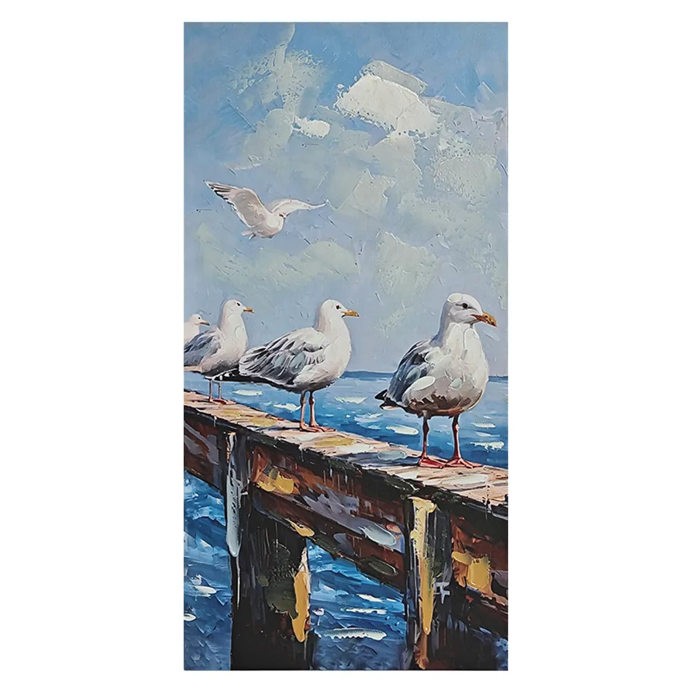 23-1/2" SEABIRDS ON BEACH CANVAS
