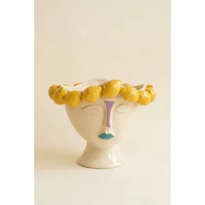 Ceramic Head Vase with Lemons 3