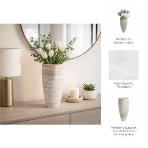 RIDLEYLAKE TAN VASE 18 (IN) 10