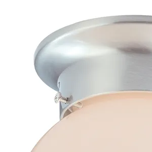 Orb 6'' Wide 1-Light Flush Mount - Brushed Nickel 3