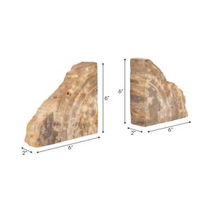 GORDENWELL SET OF 2 BROWN BOOKENDS 6 (IN) 9