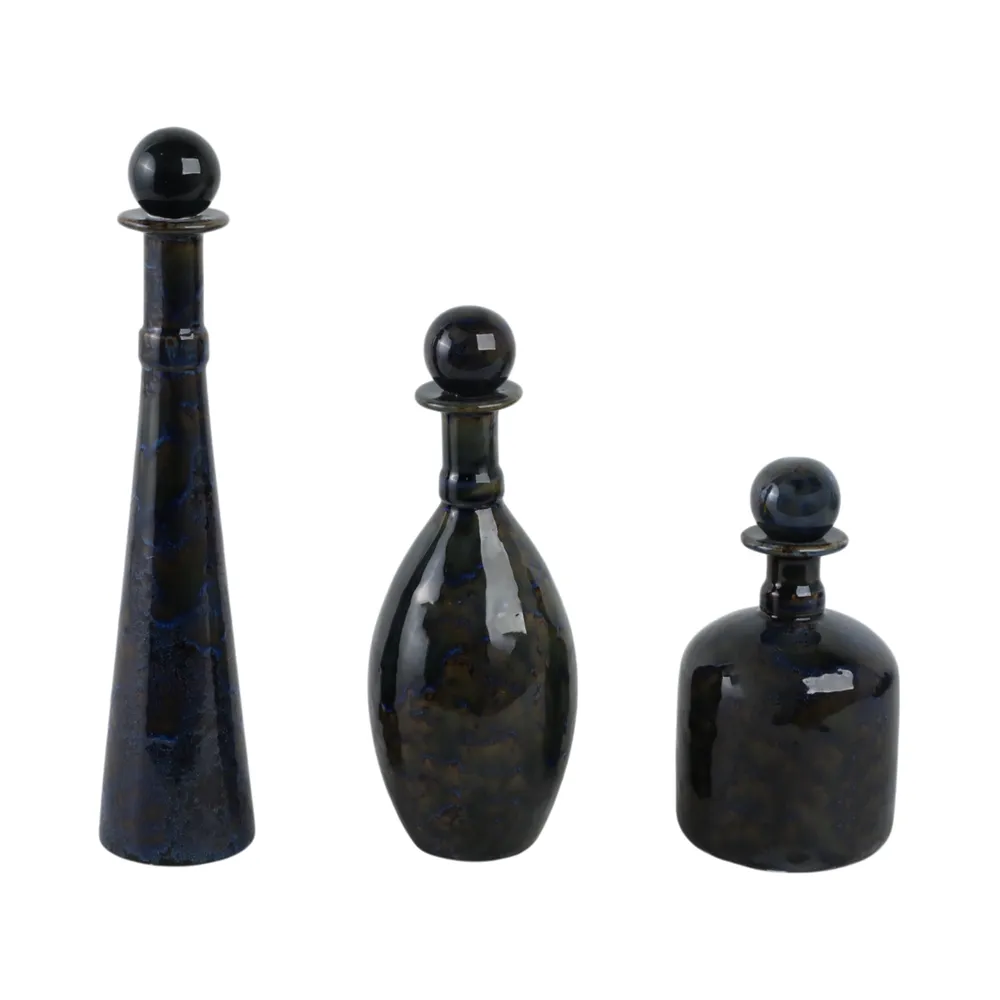 GARFIELDHOLM SET OF 3 BLUE VASES 15 (IN)