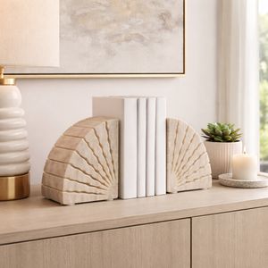 JULIANWAY SET OF 2 TAN BOOKENDS 6 (IN) 11