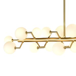 Keir 43'' Wide 22-Light Linear Chandelier - Brass 3